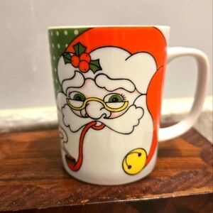 Vintage 1979 Fitz & Floyd Santa Claus Noel Christmas Variations Mug Cup Japan